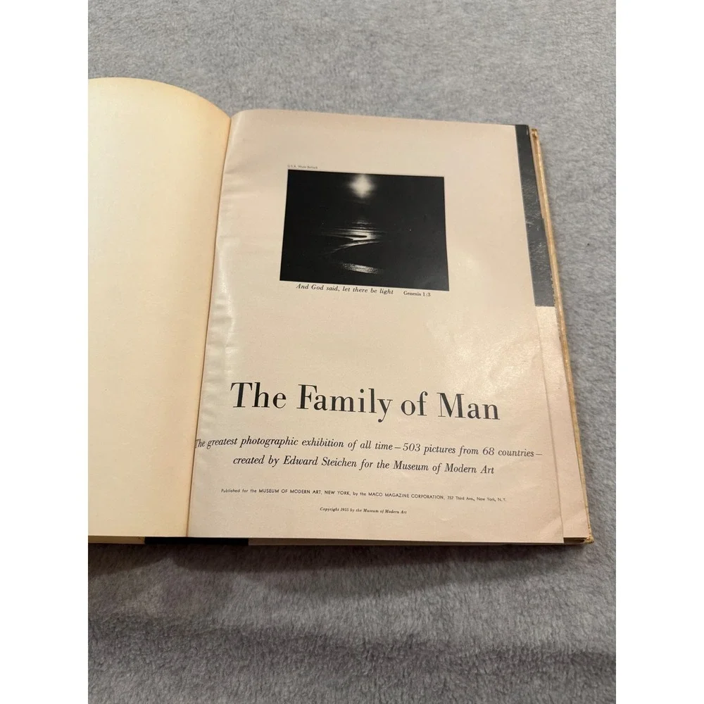 The Family of Man Edward Steichen MoMA Photography Book 1955 Carl Sandburg Book